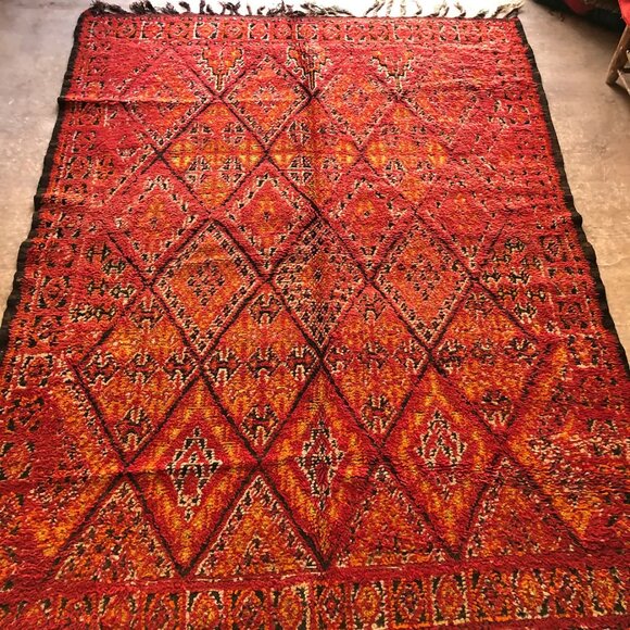 Vintage 1990s Beni Mgild Moroccan Rug - 7'.3"x5'.3" - Wool carpet - Picture 9 of 9
